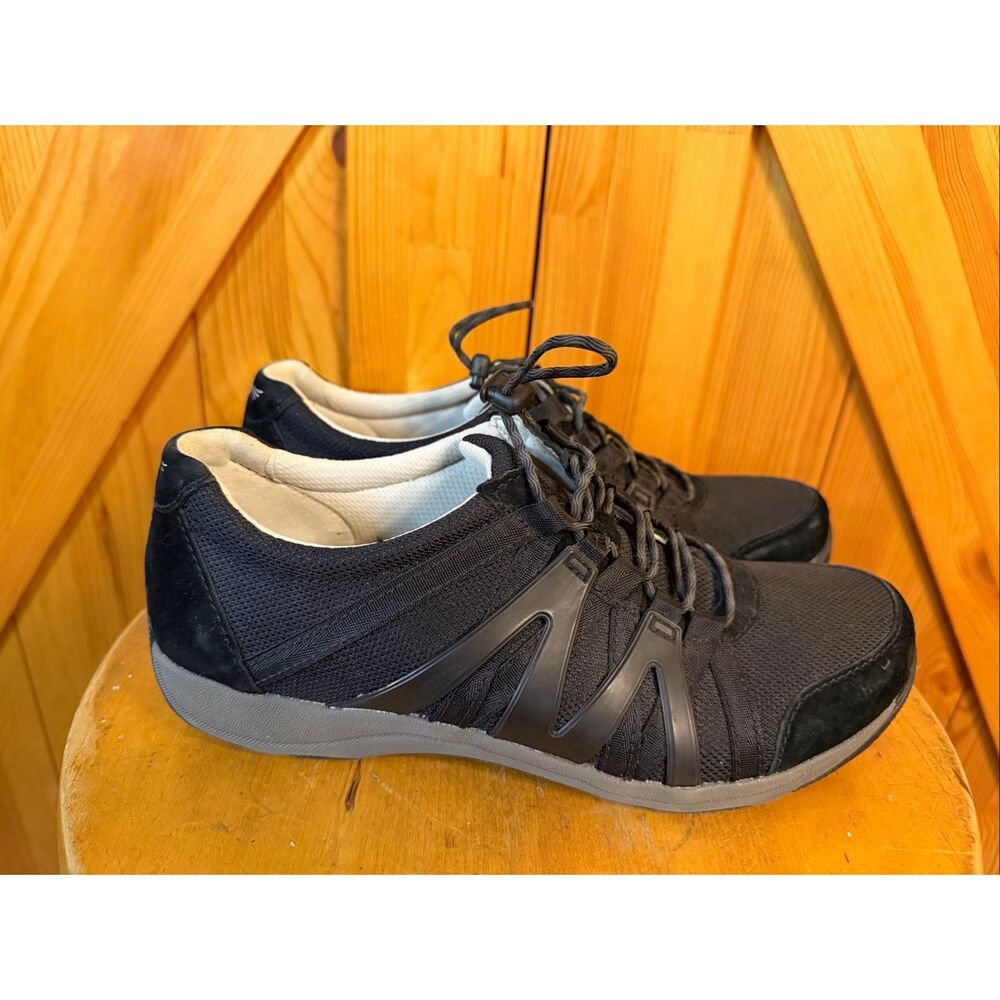 Dansko Henriette Black Suede Shoes Women's 38 US 7.5-8 Walking Sneakers